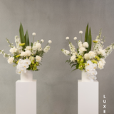 Wedding Ceremony Florals (White & Green)