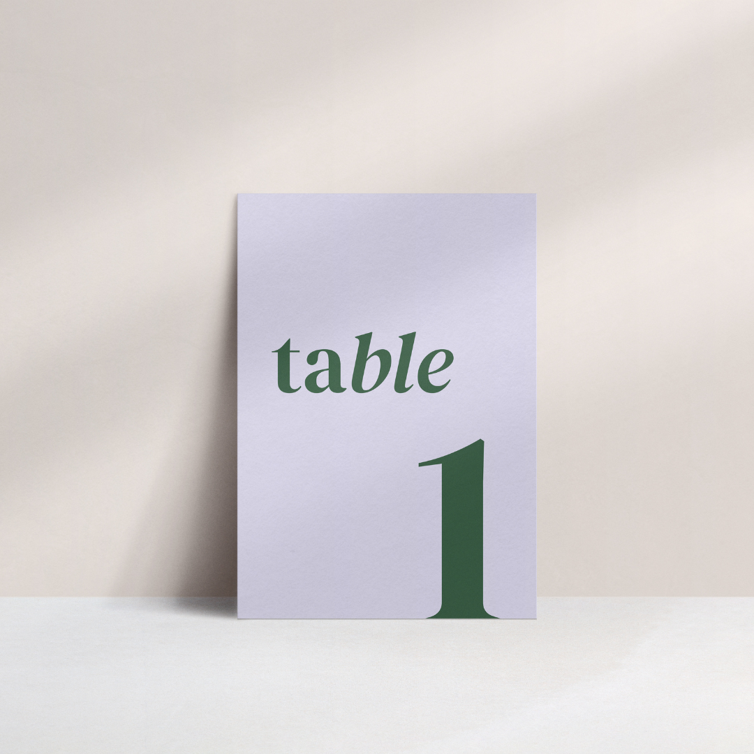 Sienna - Table Number