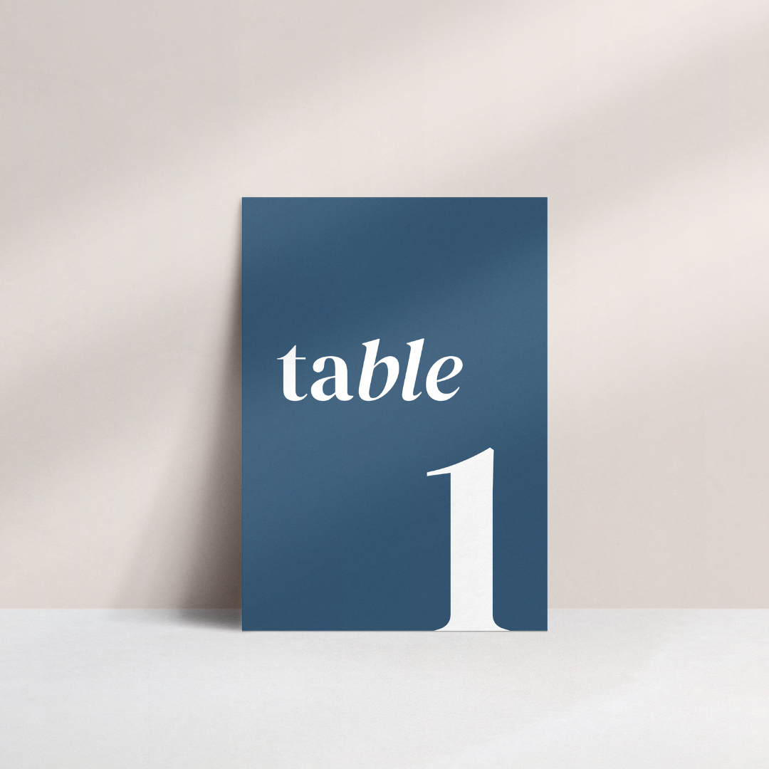 Sienna - Table Number